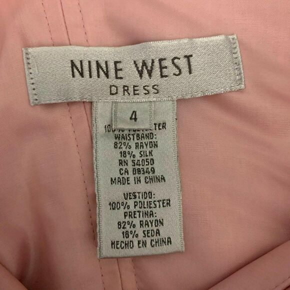 Vintage Pleated Sleeveless Mini Dress 4 Pink - Picture 8 of 8